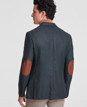 Tallia Mens Slim fit Sport Coat Blazer 40 R Forest Green Herringbone