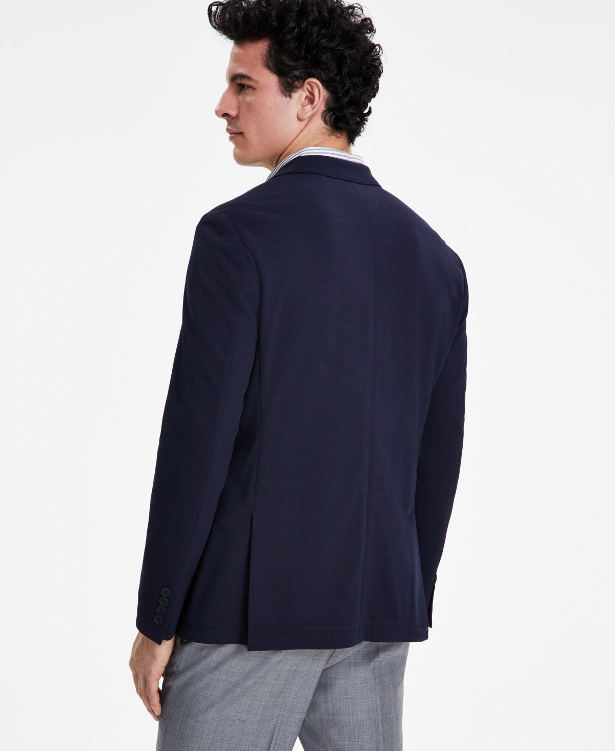 Calvin Klein Mens Slim fit Sport Coat Blazer 34 R Blue