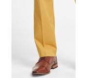 Tayion Mens Classic fit Dress Pants 42 / 30 Yellow Solid