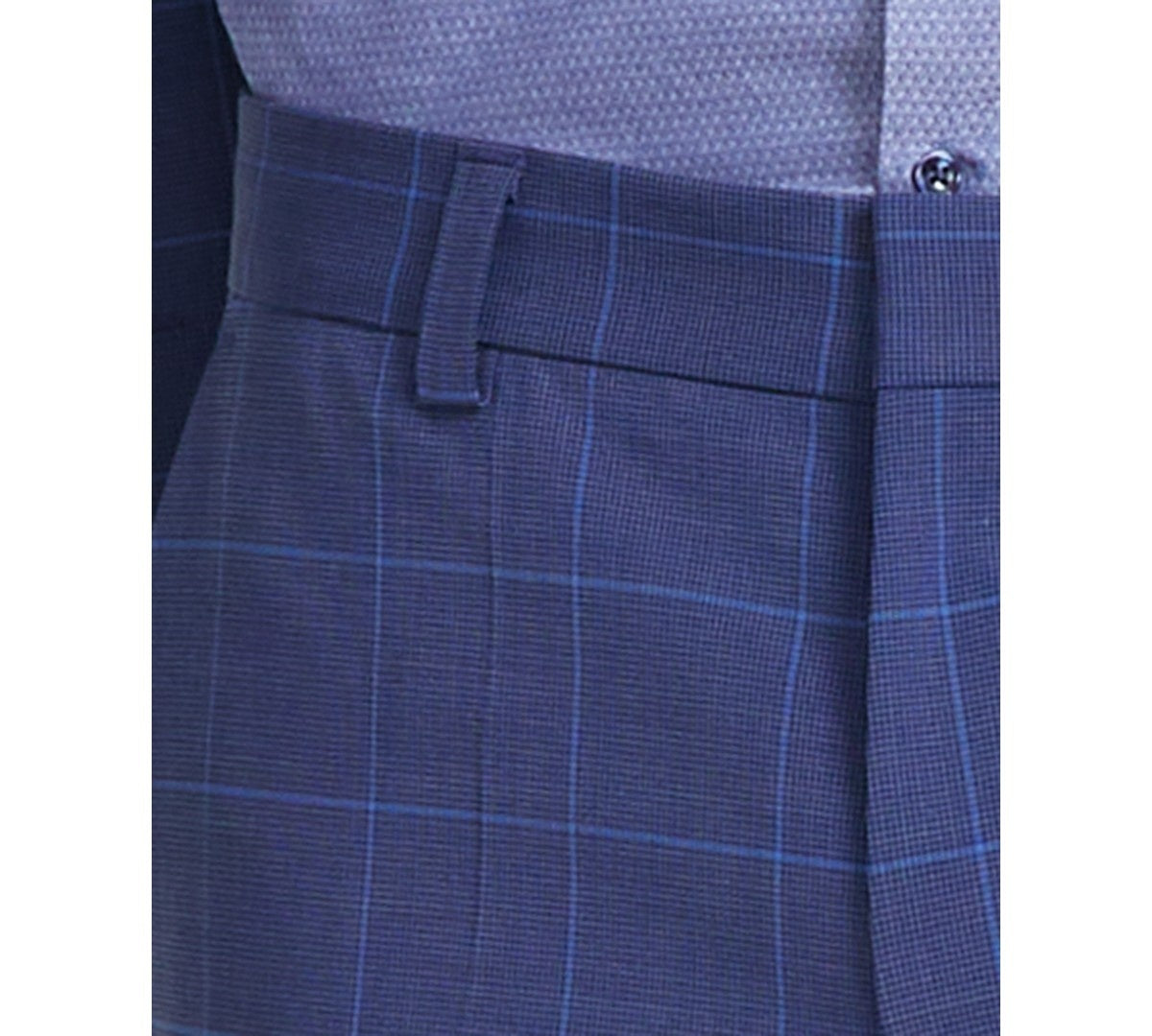 Hugo Boss Mens Modern fit Dress Pants 32 / 32 Blue Plaid