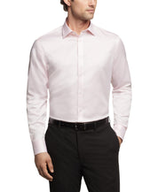 Calvin Klein Mens Slim fit Dress Shirt Large 16.5 in 32-33 Pink Solid