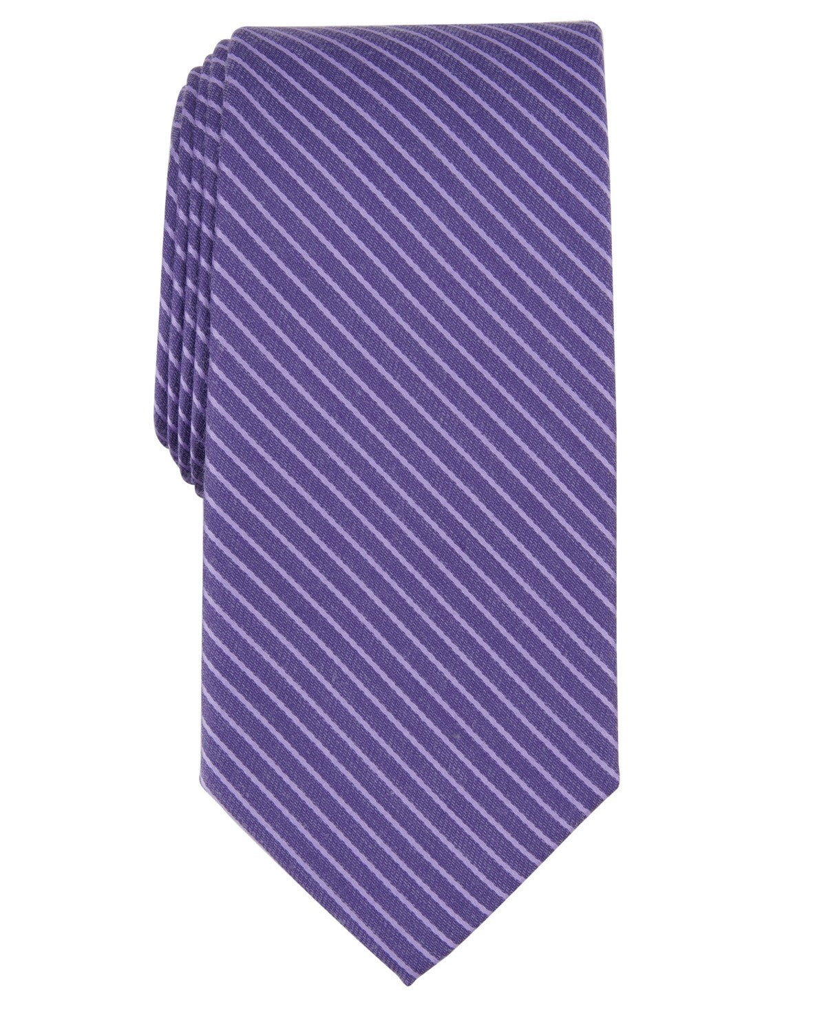 Perry Ellis Mens Regular fit Tie Necktie One Size Purple Pollard Striped