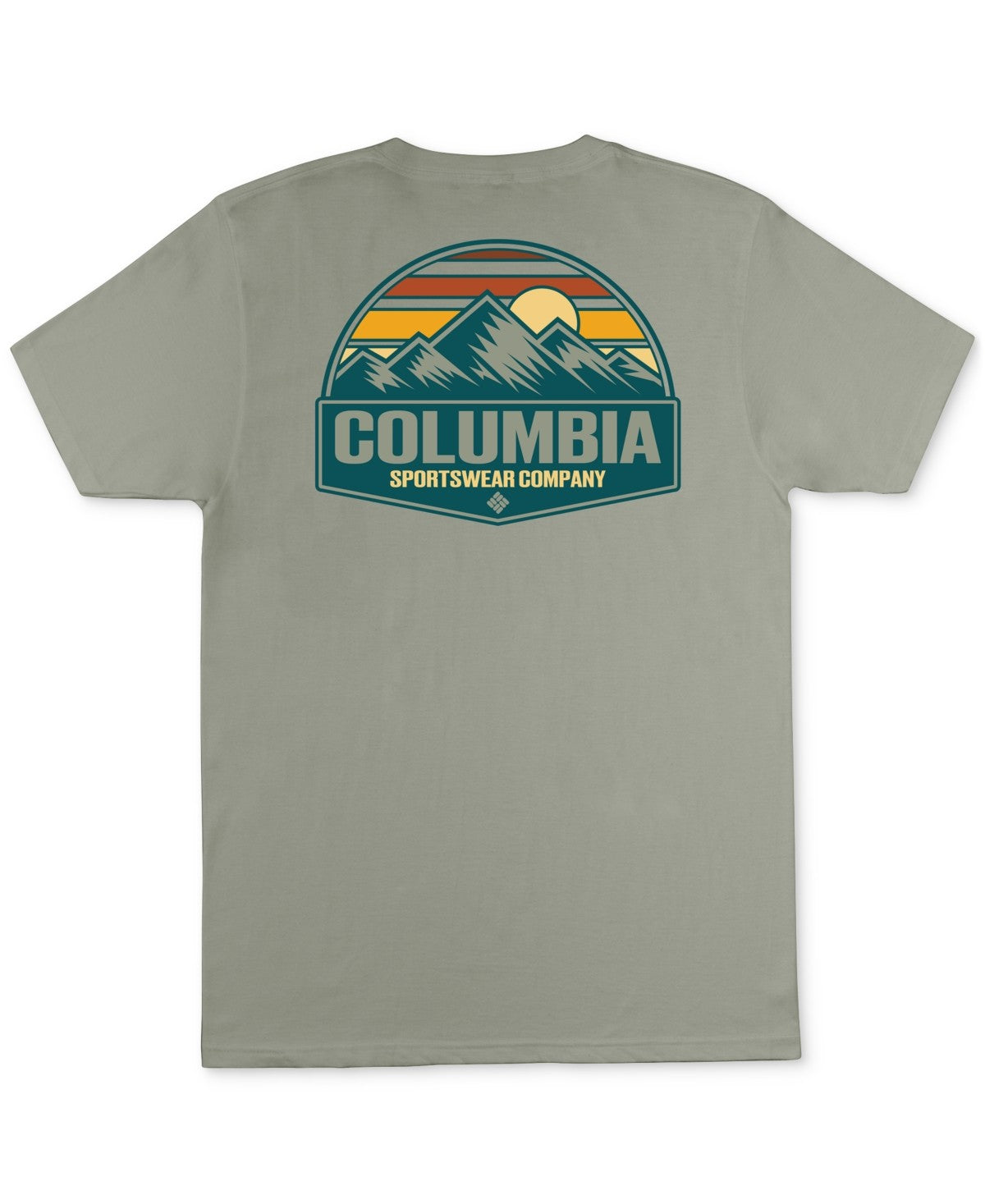 Columbia Mens Regular fit Short Sleeve T-Shirt Graphic Shirt Large Green Solid