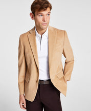 Michael Kors Mens Classic fit Sport Coat Blazer 52 R Beige Solid Stretch
