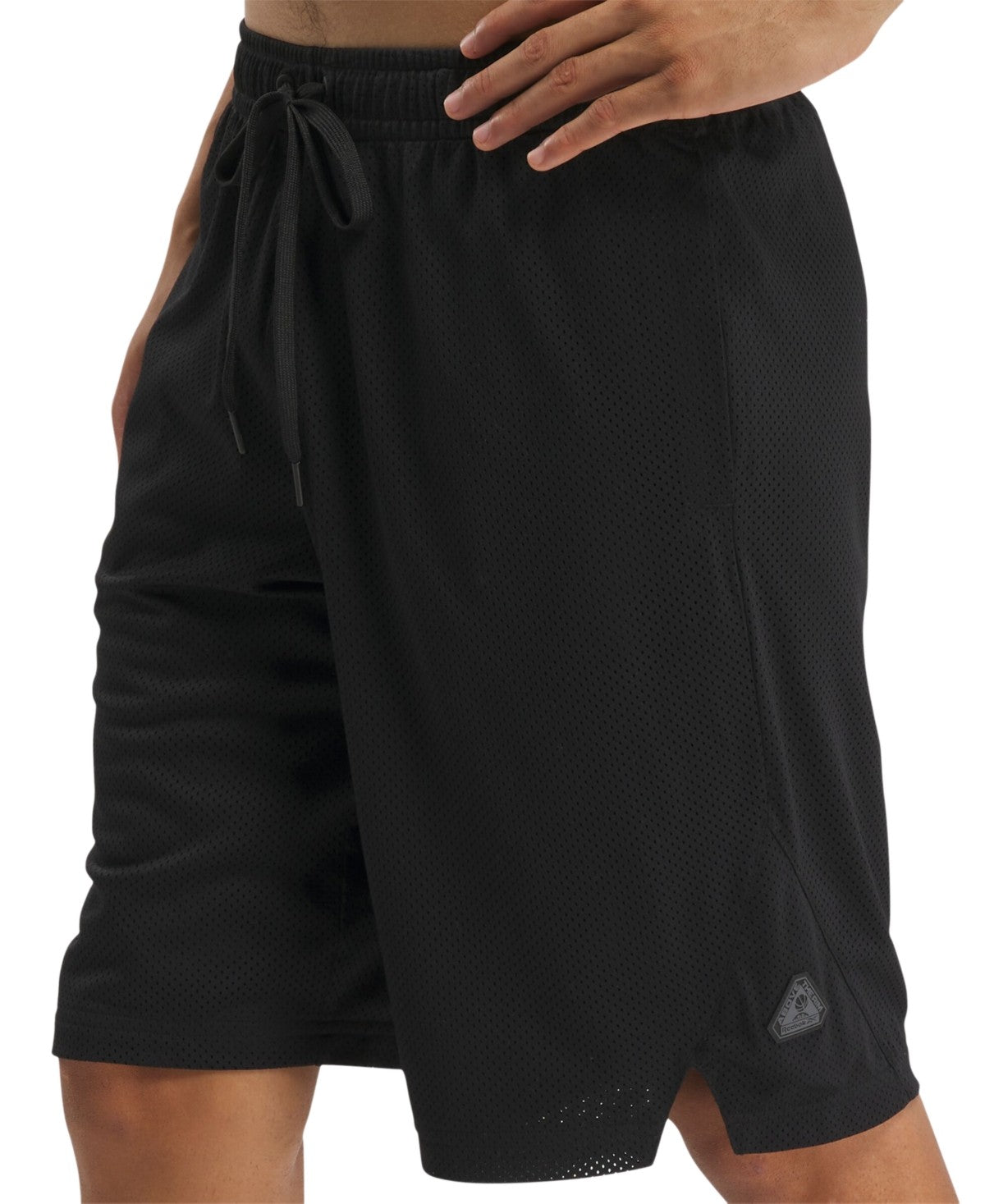 Reebok Mens Regular fit Athletic Basketball Shorts Medium Black Solid