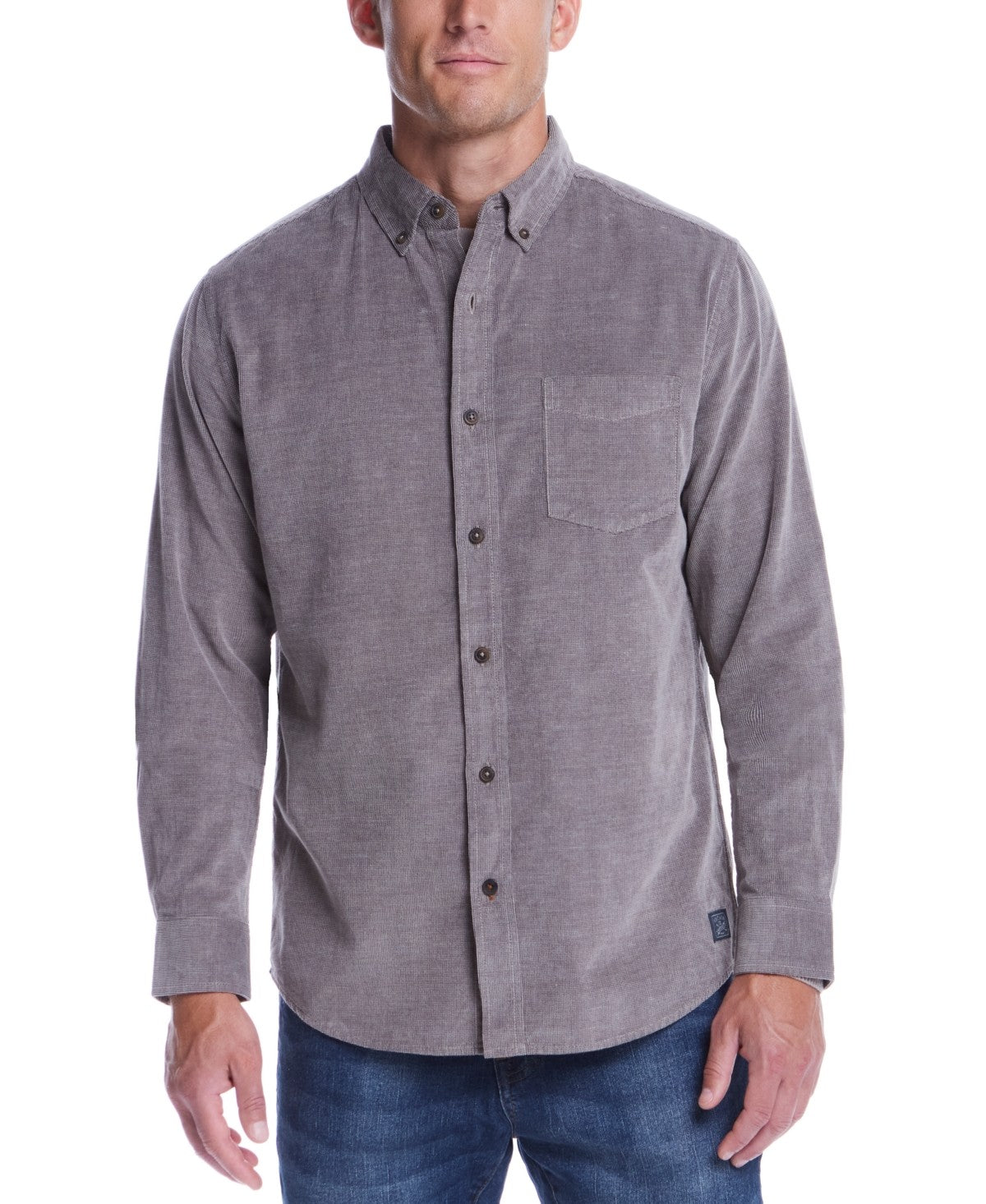 Weatherproof Vintage Mens  fit Button-Up Shirt Large Grey