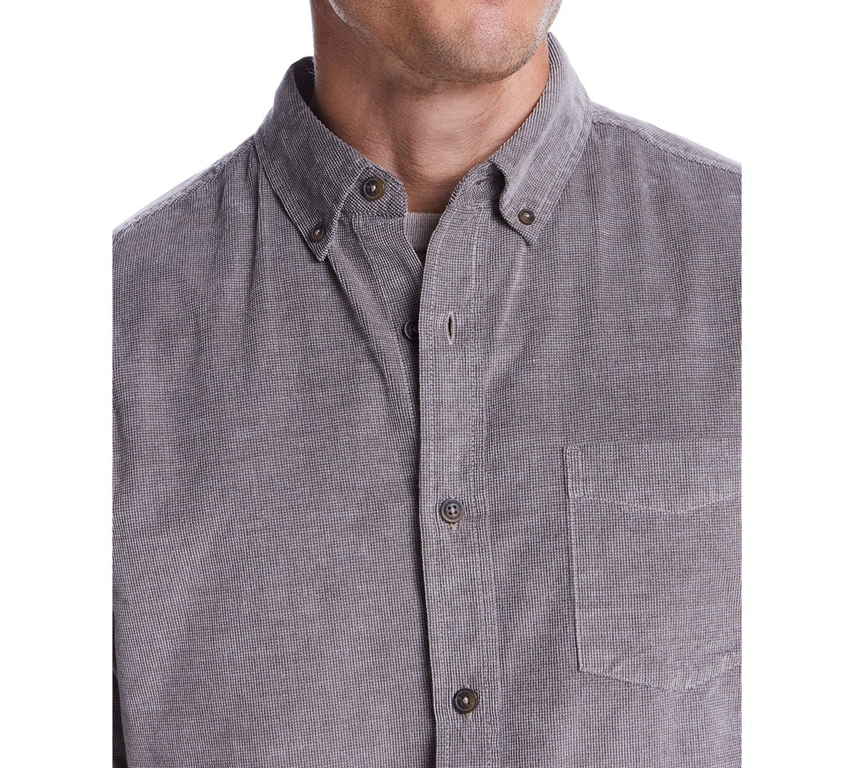 Weatherproof Vintage Mens  fit Button-Up Shirt Large Grey