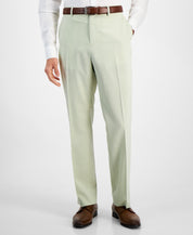 Perry Ellis Portfolio Mens Modern fit Dress Pants 32 / 30 Beige Solid Stretch