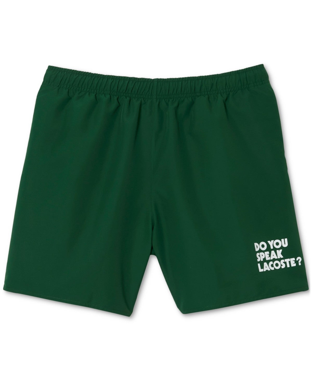 Lacoste Mens Regular fit Swim Trunks Swimwear Large Green Solid Quick Dry