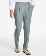 Tommy Hilfiger Mens Modern fit Dress Pants 30 / 30 Green Solid Linen