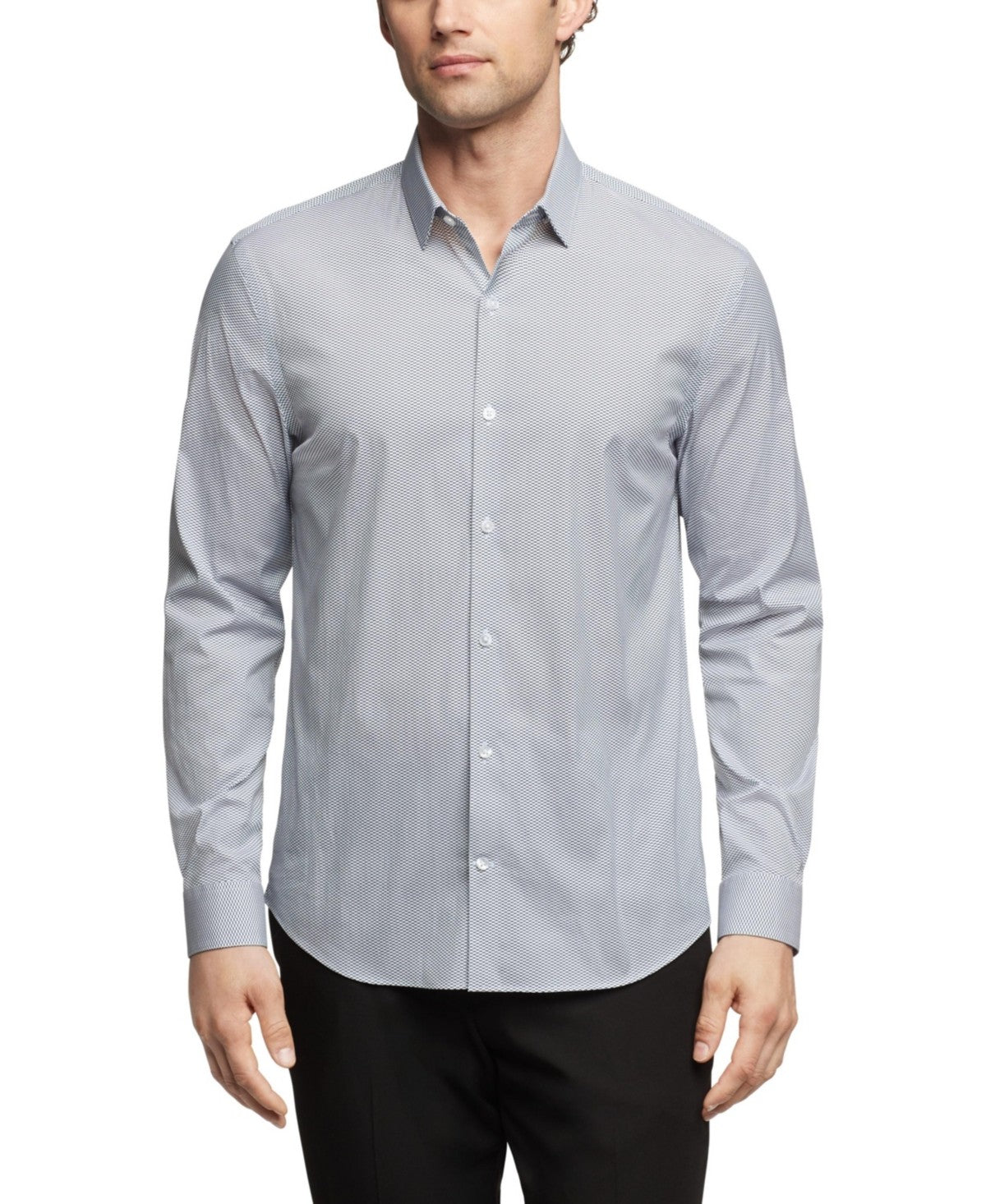 Calvin Klein Mens Extra-Slim fit Dress Shirt XL 17-17.5 32-33 Blue