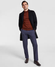 Hugo Boss Mens Modern-Fit PURE Cashmere Overcoat Coat 40R Black