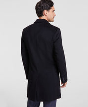Hugo Boss Mens Modern-Fit PURE Cashmere Overcoat Coat 40R Black