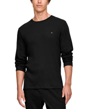 Tommy Hilfiger Mens Thermal Long Sleeve Pajama Shirt Black Medium