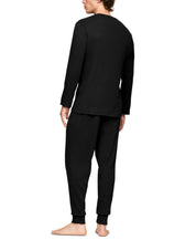 Tommy Hilfiger Mens Thermal Long Sleeve Pajama Shirt Black Medium