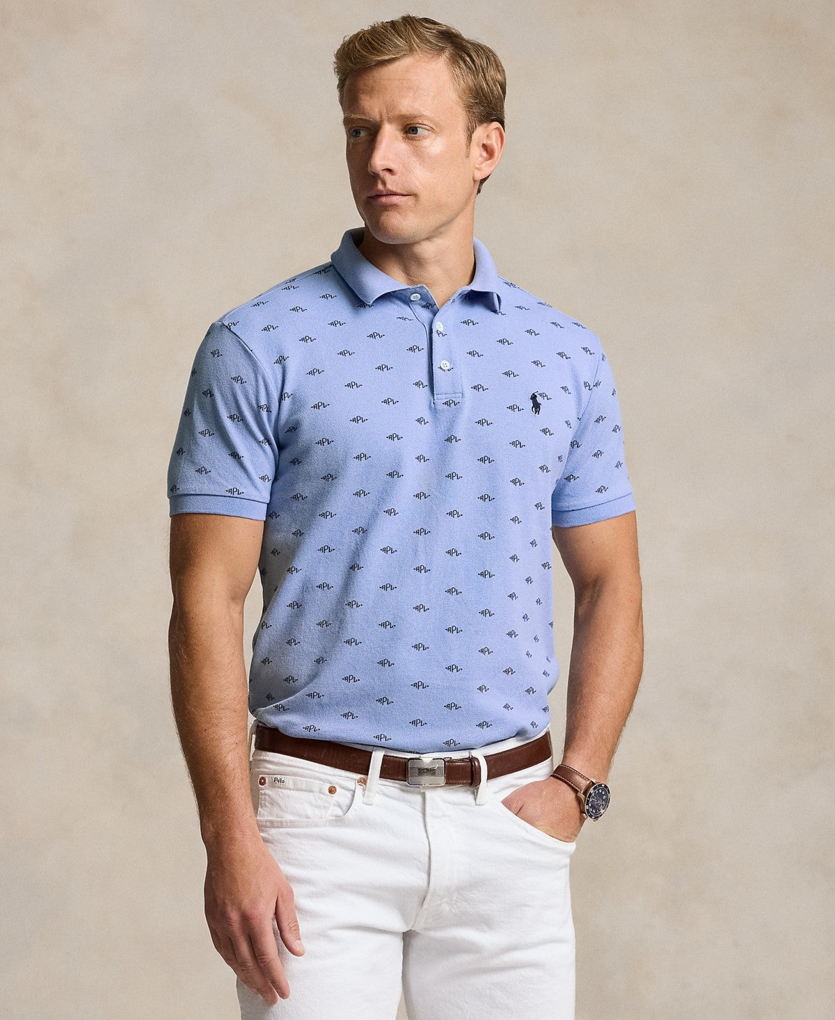 Polo Ralph Lauren Men Classic fit Short Sleeve Polo Shirt XL Blue Stretch