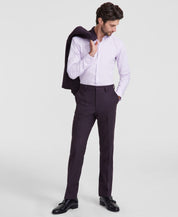 Hugo Boss Mens Modern fit Dress Pants 34 / 32 Burgundy Purple Solid Stretch Wool