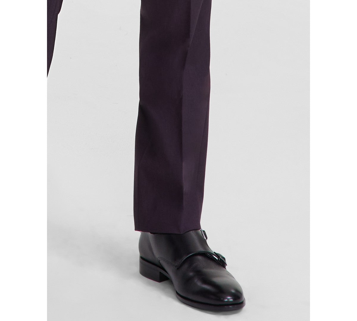 Hugo Boss Mens Modern fit Dress Pants 34 / 32 Burgundy Purple Solid Stretch Wool