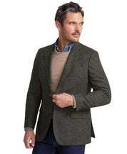 Nautica Mens Modern fit Sport Coat Blazer 40 L Olive Green Herringbone