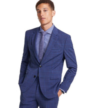 Hugo Boss Mens Modern fit Suit Jacket Blazer 42 R Blue Windowpane Plaid