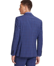 Hugo Boss Mens Modern fit Suit Jacket Blazer 42 R Blue Windowpane Plaid