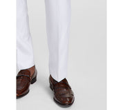 Tayion Mens Classic fit Dress Pants 34 / 34 White Solid