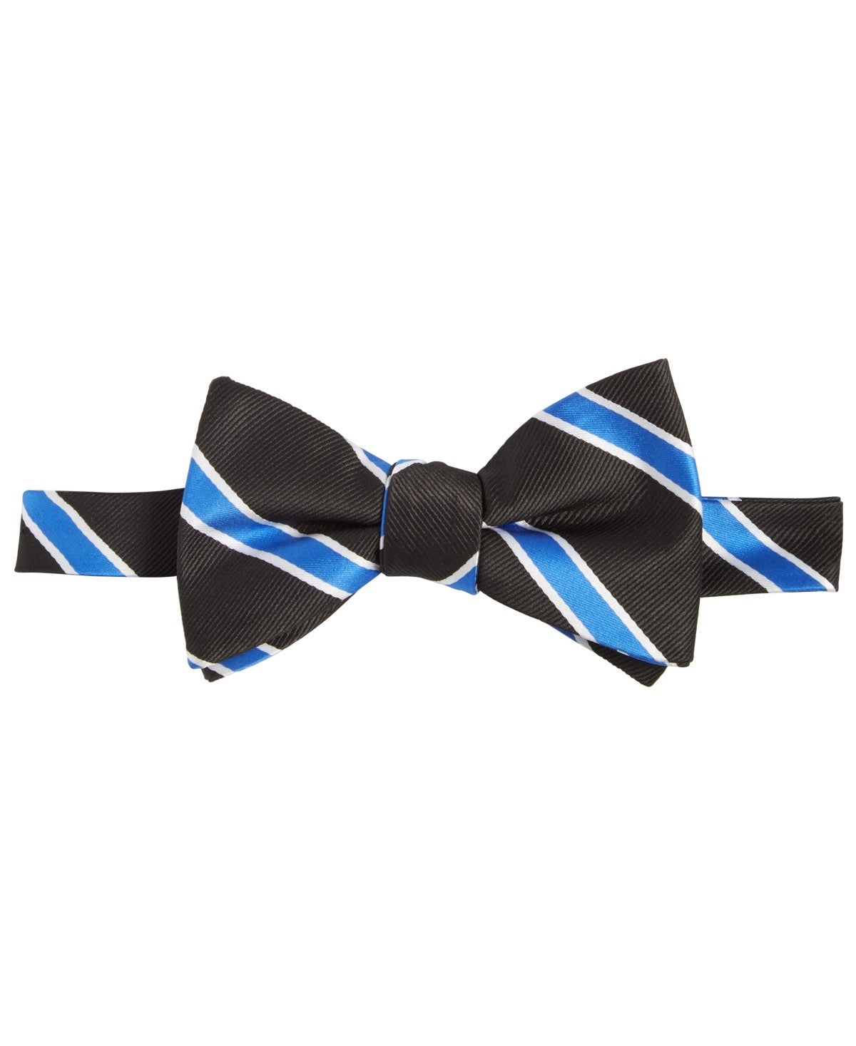 TAYION Mens Regular fit Bow Tie Necktie Black Blue Phi Beta Sigma Striped