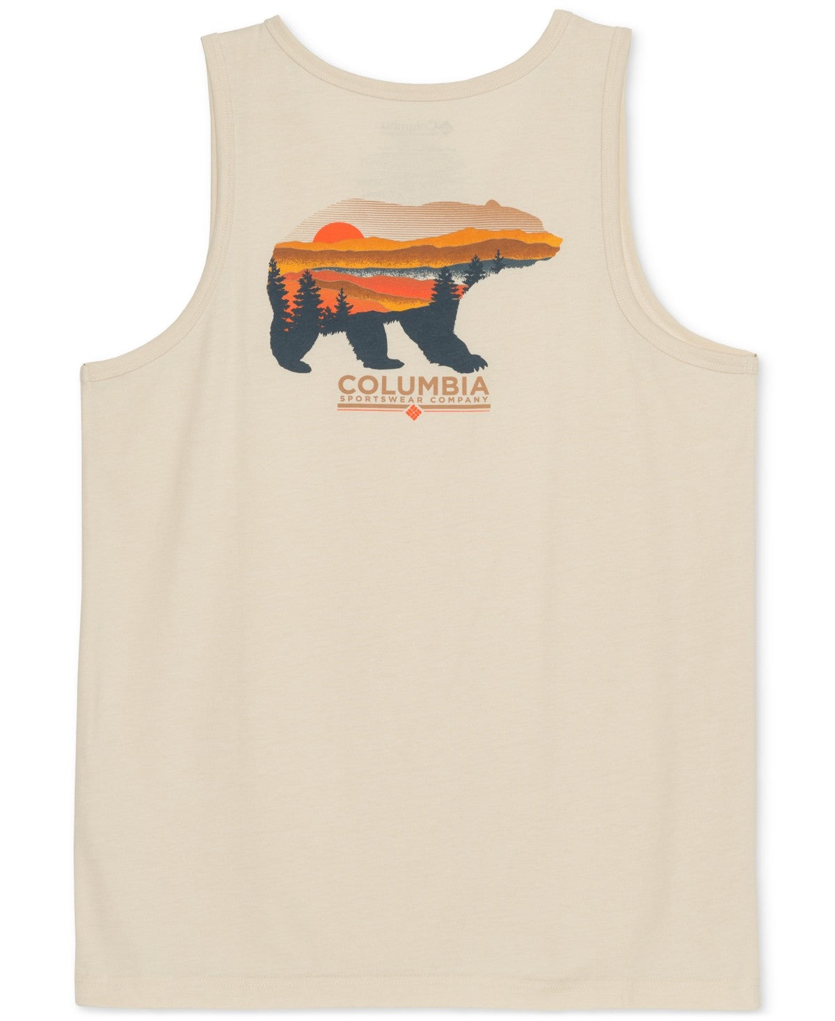 Columbia Mens Regular fit Sleeveless Graphic Tank Top Shirt Large Beige Solid