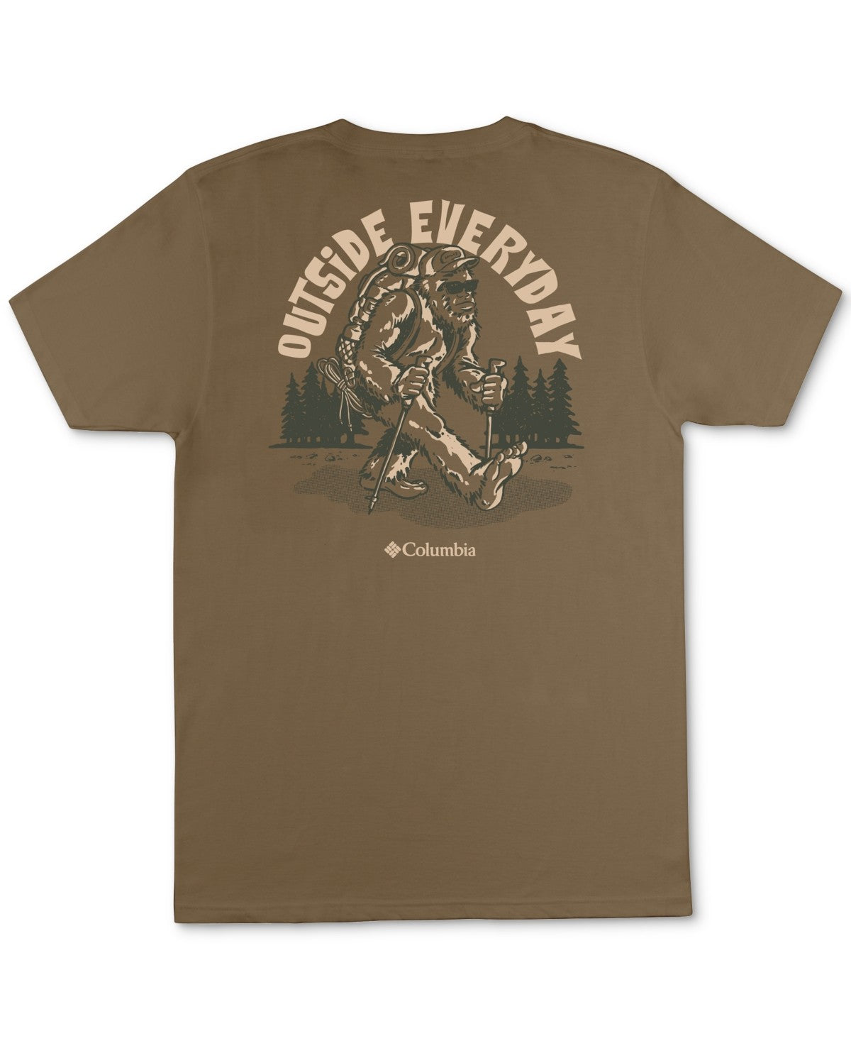 Columbia Men Regular fit Short Sleeve T-Shirt Shirt Medium Brown