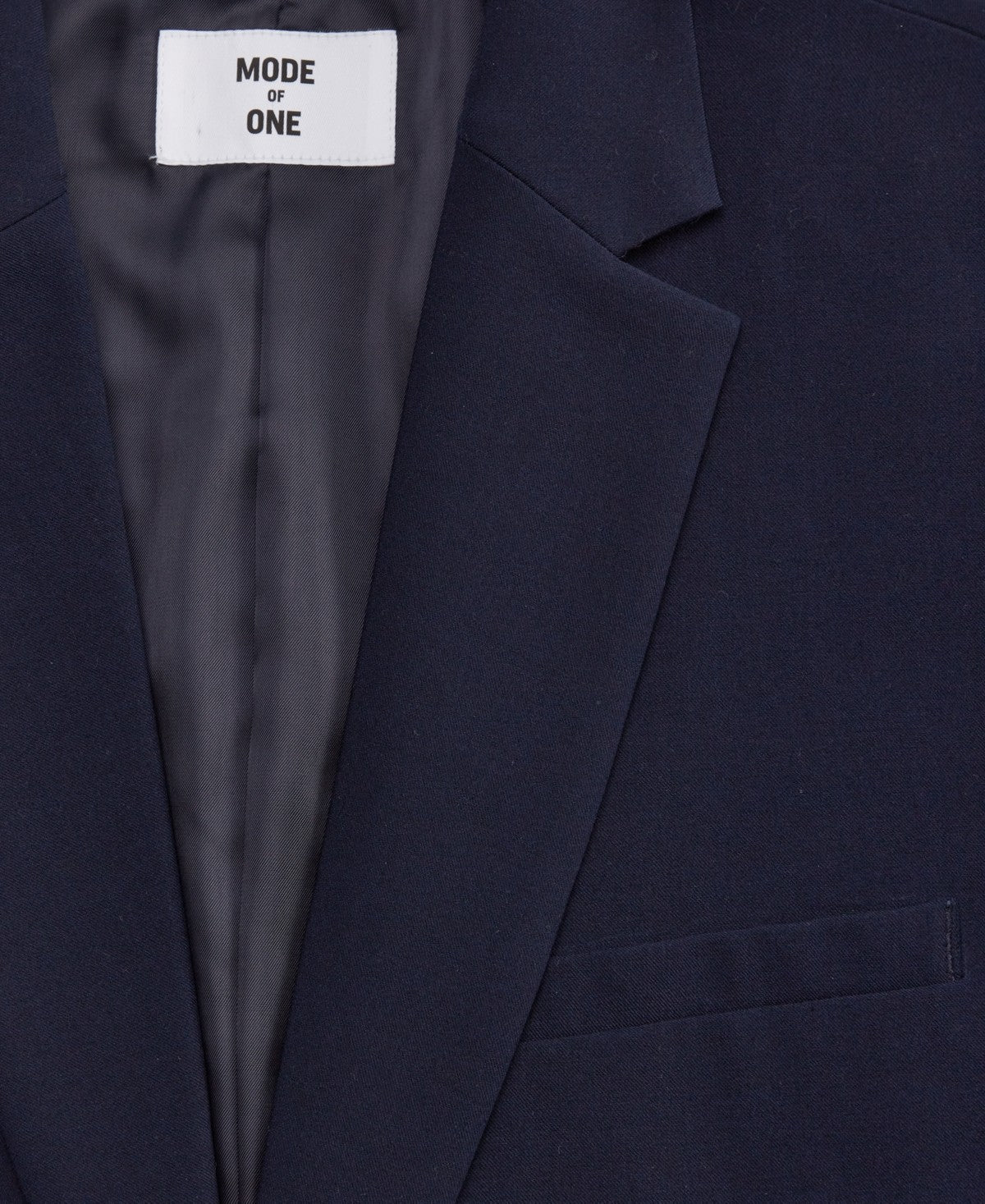 Mode of One Mens Slim fit Suit Jacket Blazer Meduim Navy Blue Solid Stretch