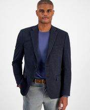 Michael Kors Mens Classic fit Sport Coat Blazer 38 S Navy Blue Herringbone