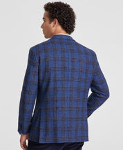 Tommy Hilfiger Mens Regular fit Sport Coat Blazer 44 L Blue Plaid