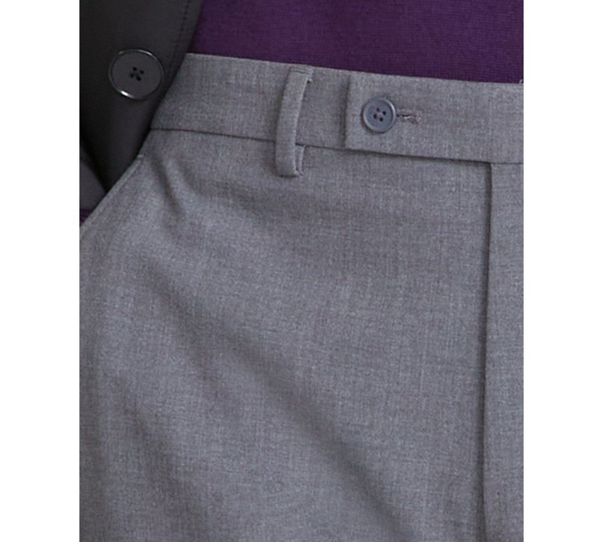 Calvin Klein Mens Slim fit Dress Pants 38 / 30 Mid Grey Solid Stretch