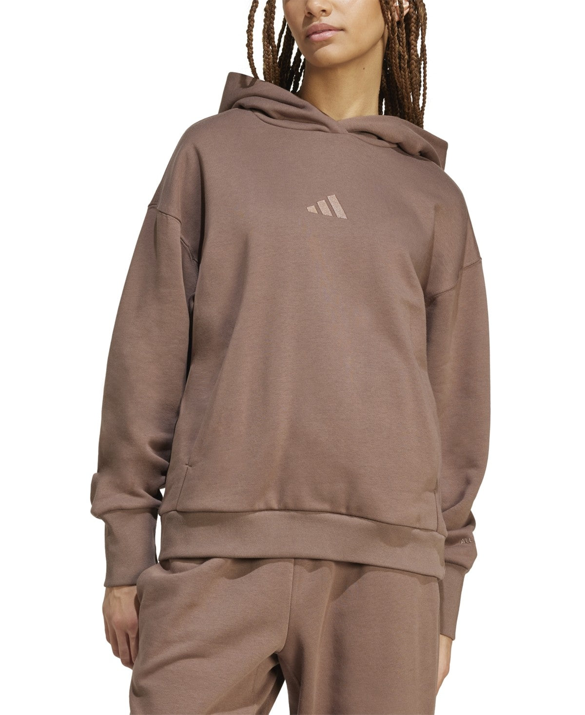 Adidas Women Regular fit Hoodie Sweatshirt Large Brown Solid