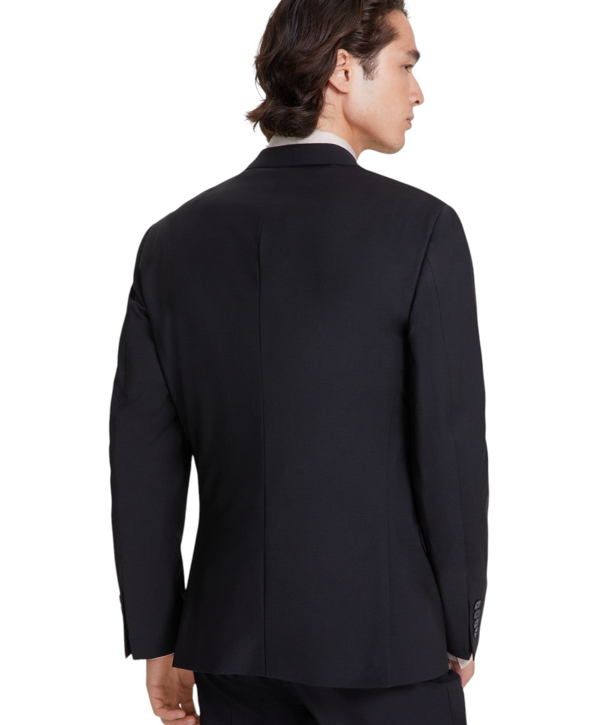 Calvin Klein Mens Slim fit Wool Suit Jacket Blazer 46 R Black Solid