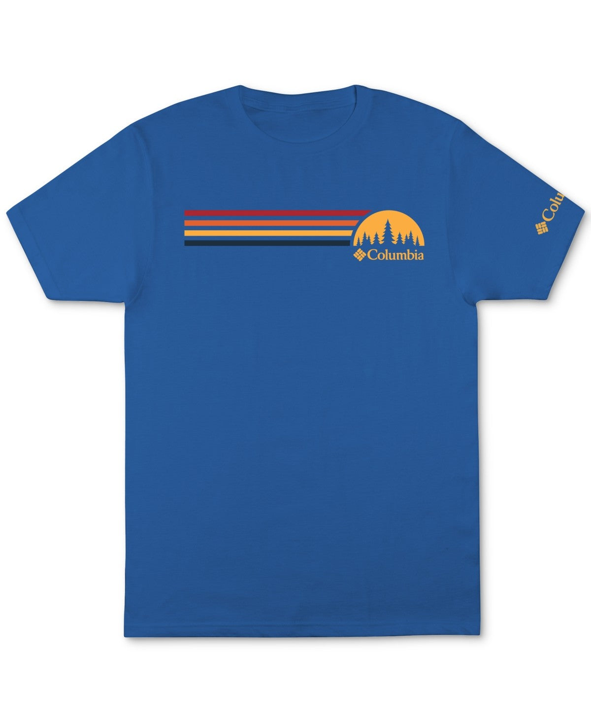 Columbia Mens Regular fit Short Sleeve Graphic T-Shirt Shirt XL Blue Solid