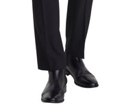 DKNY Mens Modern fit 2 Piece Suit 44 R / 37 Waist Black Solid Stretch