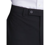 Dkny Mens Modern fit 2 Piece Suit 44 R / 37 Waist Black Solid Stretch