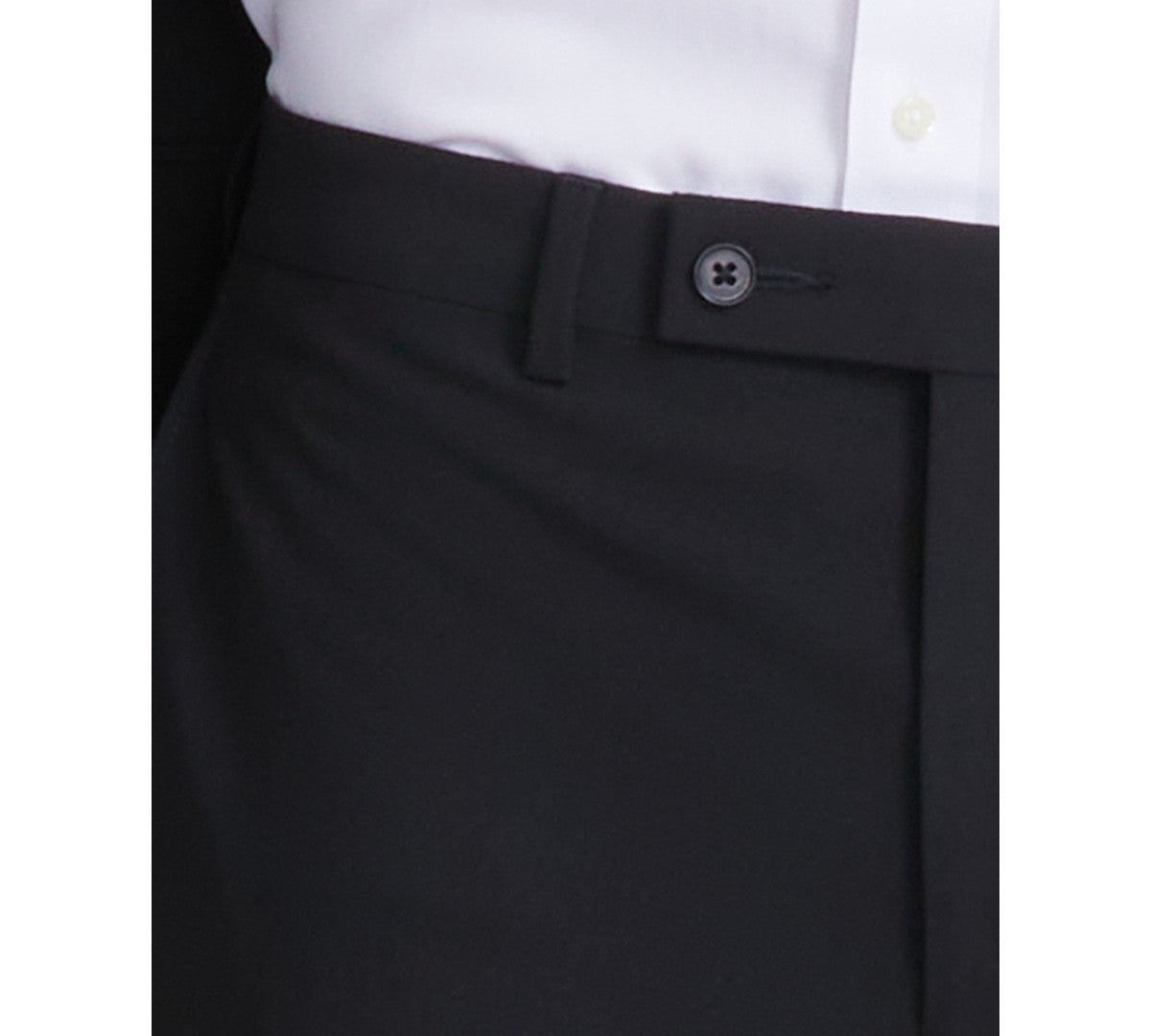 Dkny Mens Modern fit 2 Piece Suit 40 S / 33 Waist Black Solid Stretch