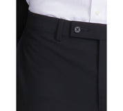 DKNY Mens Modern fit 2 Piece Suit 44 R / 37 Waist Black Solid Stretch