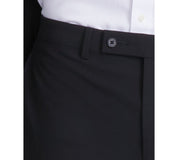 Dkny Mens Modern fit 2 Piece Suit 52 R / 47 Waist Black Solid Stretch