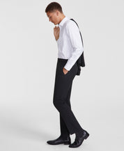 Dkny Mens Modern fit 2 Piece Suit 44 L Pants 37 / 34 Black Solid