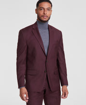 Michael Kors Mens Classic fit Suit Jacket Blazer 42 S Burgundy Red Solid