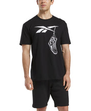 Reebok Mens Regular fit Short Sleeve Graphic T-Shirt Shirt Large Black Solid