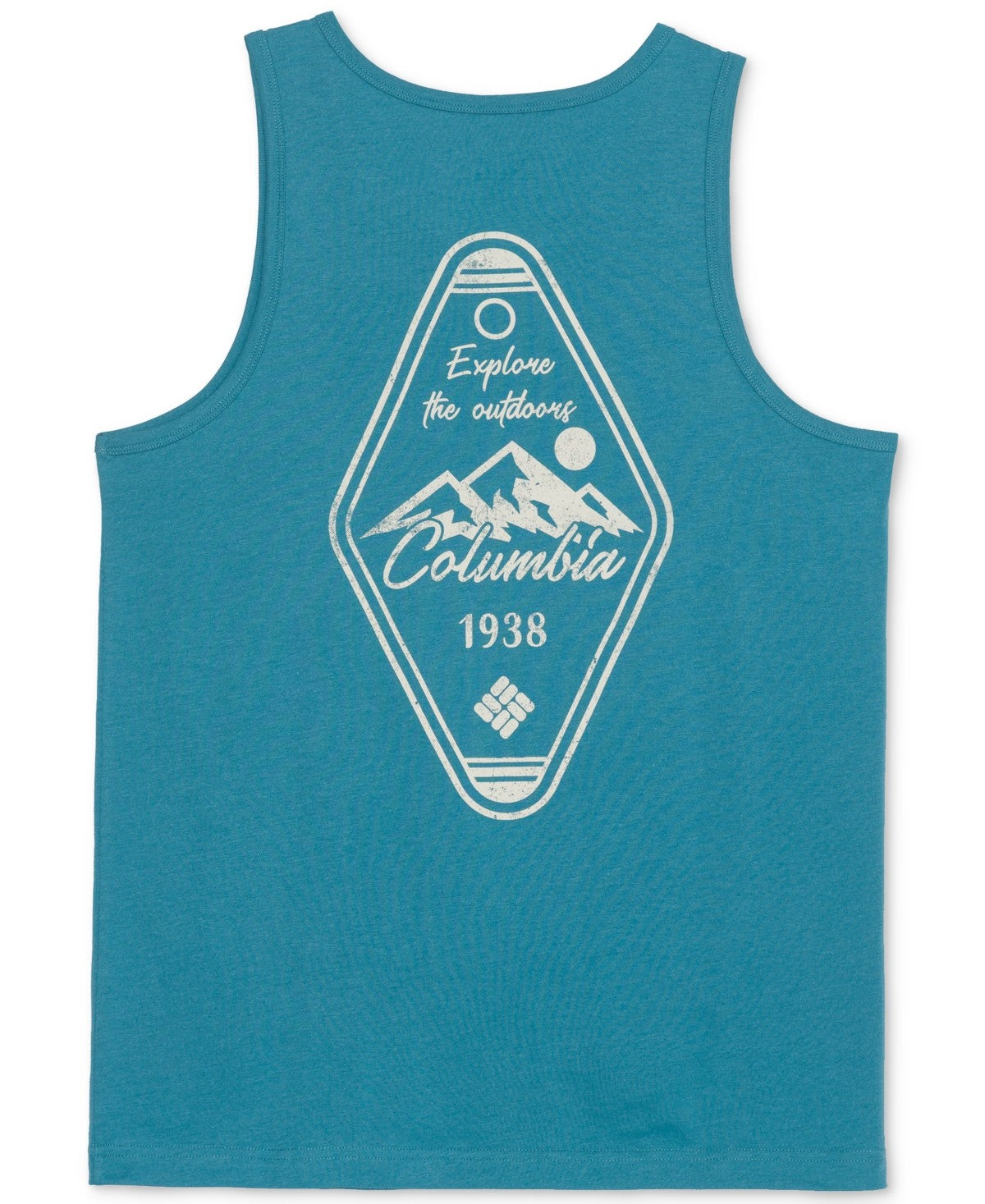 Columbia Mens Regular fit Sleeveless Graphic Tank Top Shirt Large Blue Solid