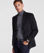 Nautica Mens Modern fit Corduroy Sport Coat Blazer 44 R Black Solid Stretch