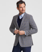 Nautica Men's Modern-Fit Gray Check Tweed Sport Coat 38 R Grey Check