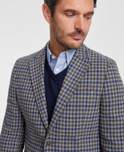 Nautica Men's Modern-Fit Gray Check Tweed Sport Coat 38 R Grey Check
