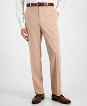 Perry Ellis Mens Modern fit Dress Pants 34 / 29 Pink Solid Stretch
