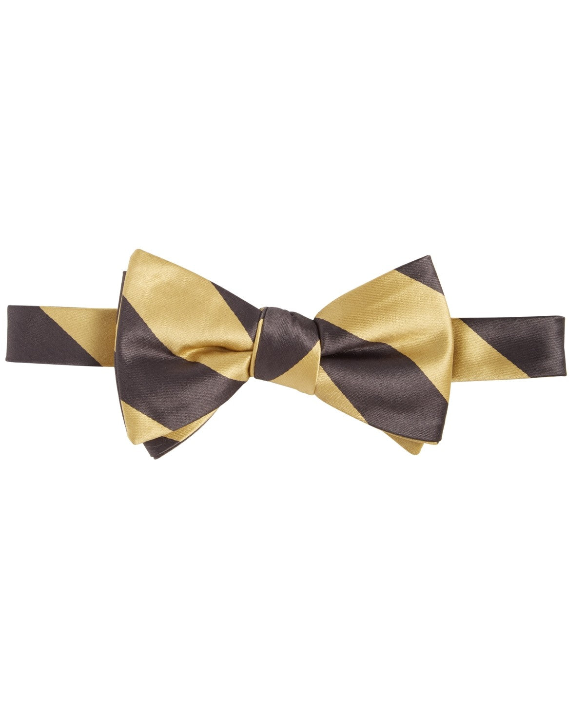 TAYION Mens Regular fit Bow Tie Necktie One Size Brown Gold Phi Theta Stripe